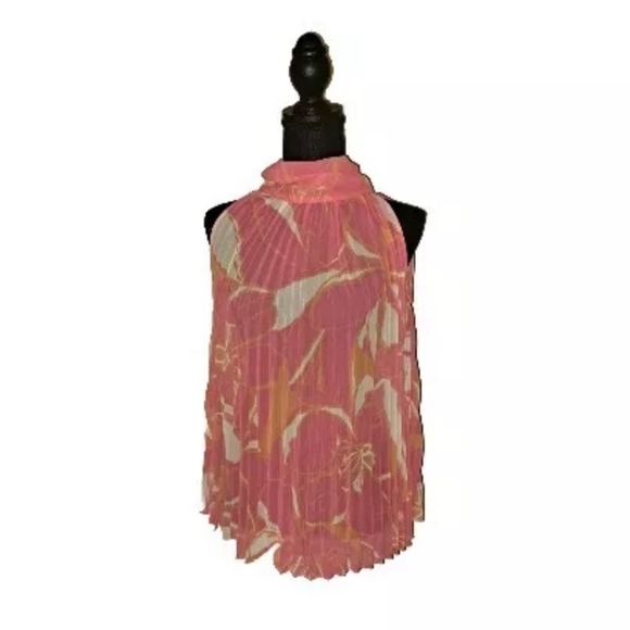 Milly Floral Pink Womans Size Small Designer Tank Top Blouse NWT B28#4 - Picture 1 of 6